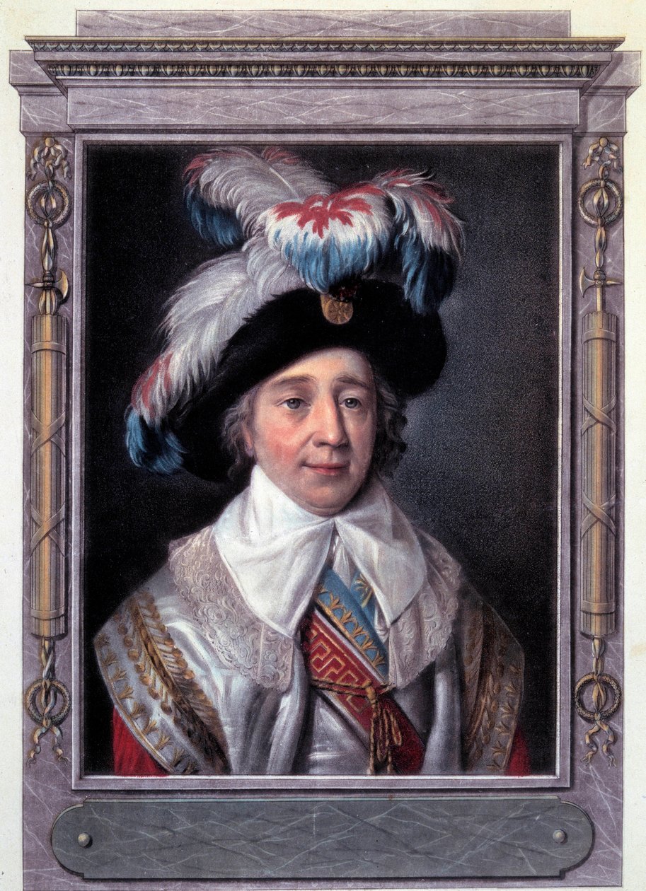 Fransk revolution: Portræt af Paul de Barras (1755-1829), fransk politiker. Gravering af Alix Pierre Michel (1762 - 1817). af Pierre Michel Alix