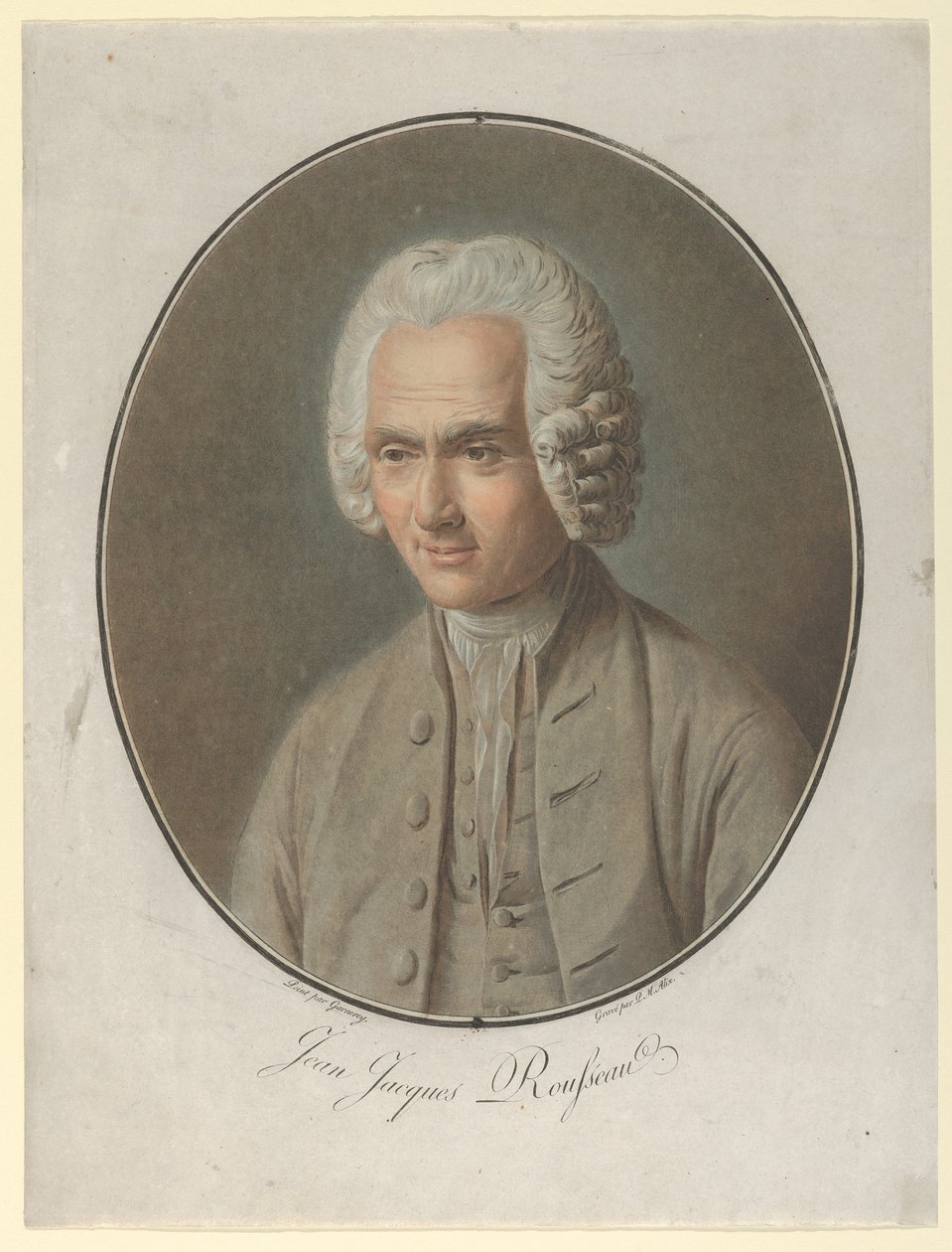 Jean Jacques Rousseau, 1791 af Pierre Michel Alix