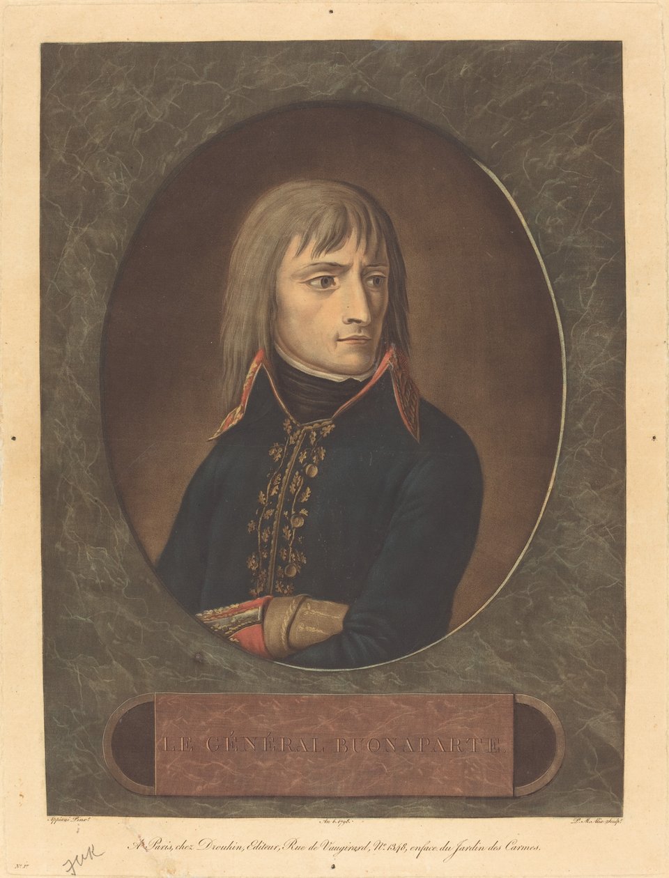 Napoleon som general for den italienske hær, 1798. af Pierre Michel Alix