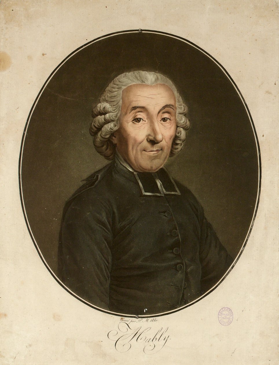 Portræt af Gabriel Bonnot de Mably 1709-1785, ca. 1790. af Pierre Michel Alix