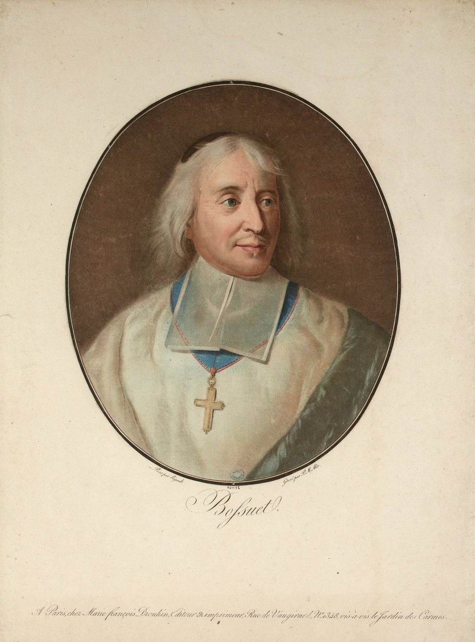 Portræt af Jacques-Bénigne Bossuet 1627-1704, ca. 1795. af Pierre Michel Alix