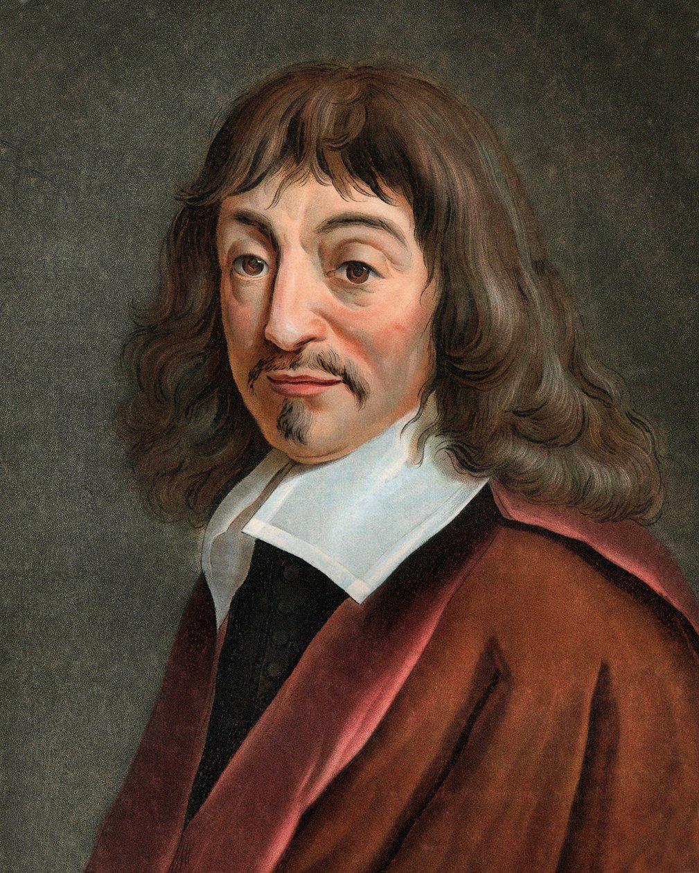 Portrait of Rene Descartes Dani af Pierre Michel Alix
