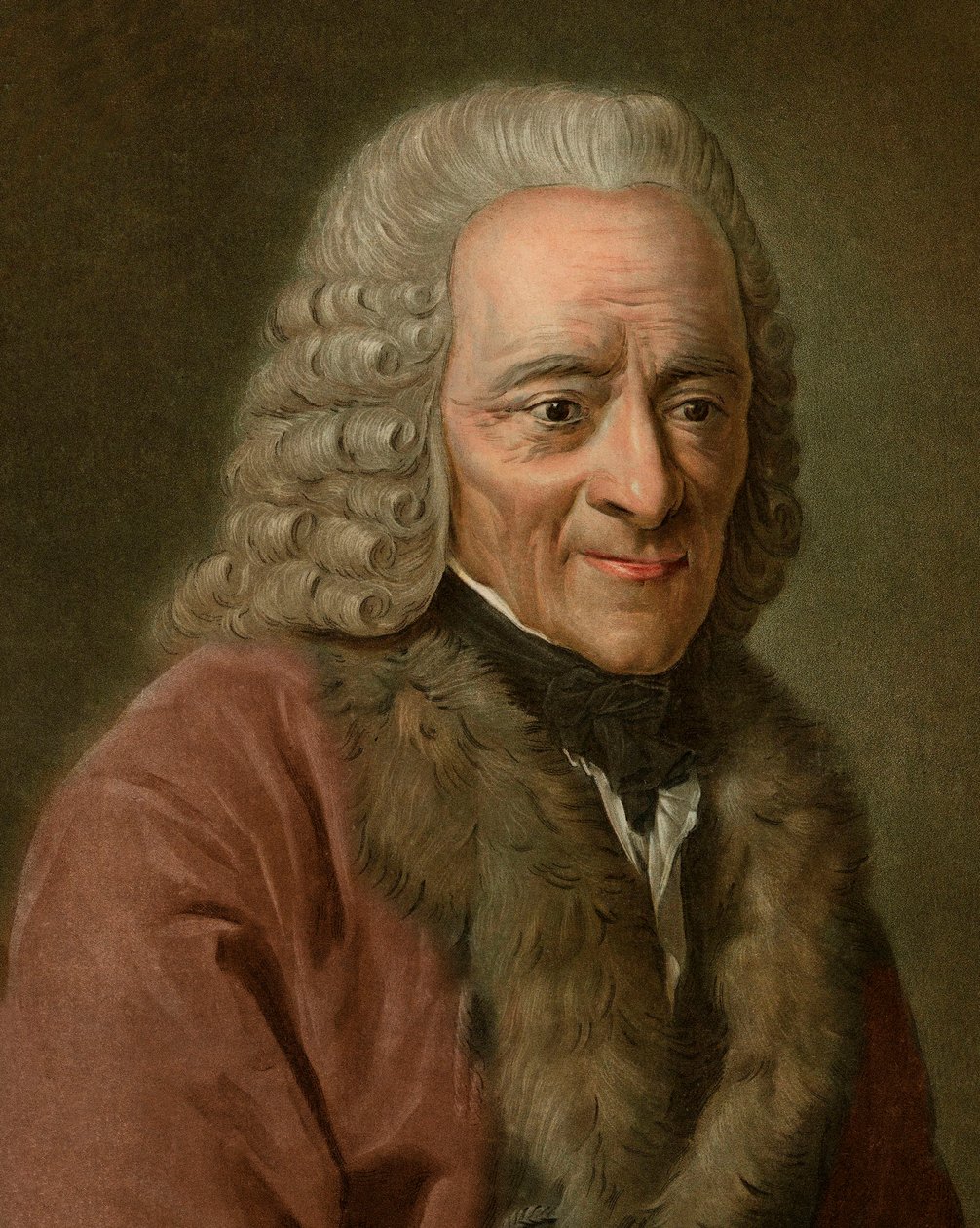 Portræt af Voltaire af Pierre Michel Alix