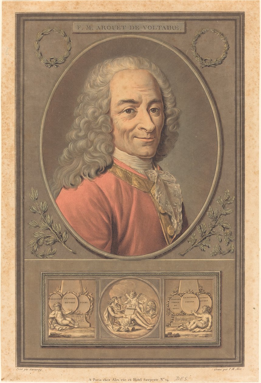 F.M. Arouet af Voltaire af Pierre Michel Alix after Jean François Garnerey