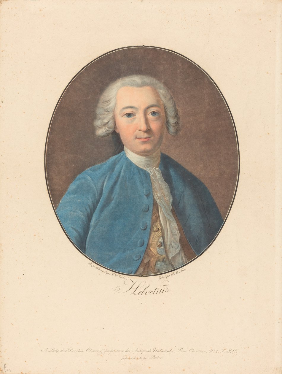Helvetius af Pierre Michel Alix after Jean François Garnerey after Louis Michel Van Loo