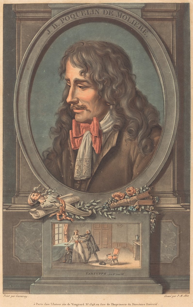 J.B. PO Cholind Moliere af Pierre Michel Alix after Jean François Garnerey