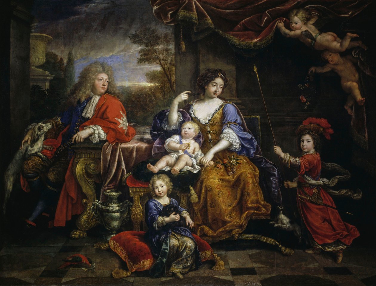 Frankrigs storfyrste og hans familie af Pierre Mignard