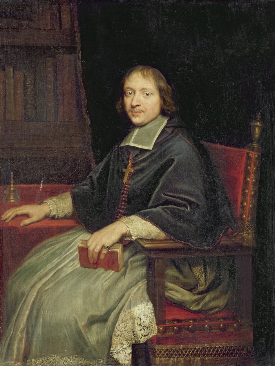 Portræt af en gejstlig, der siges at være Jean Francois Paul de Gondi af Pierre Mignard