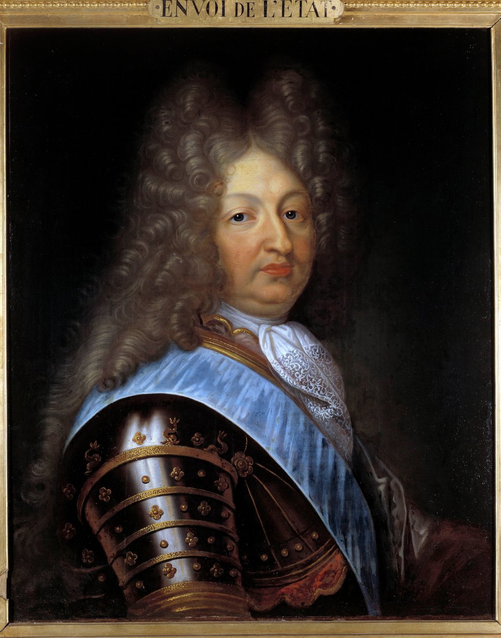 Portræt af den store delfin (1661-1711), søn af Ludvig XIV. Maleri af Pierre Mignard (1612-1695) 1600-tallets søn. 0,60 X 0,73 m Troyes. Museum for Skønne Kunster af Pierre Mignard