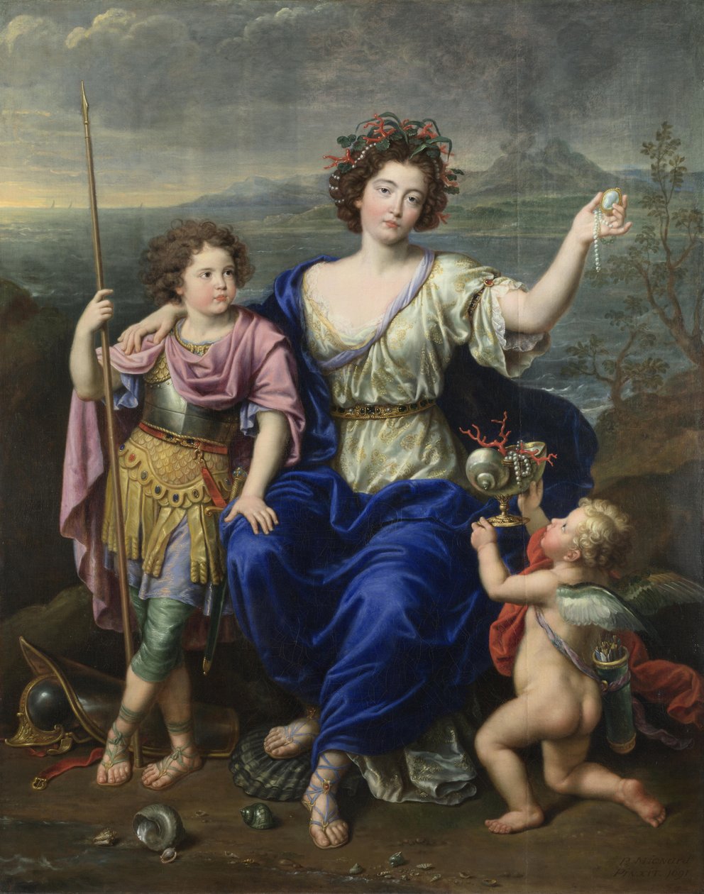 Markisen de Seignelay og to af hendes sønner, 1691 af Pierre Mignard