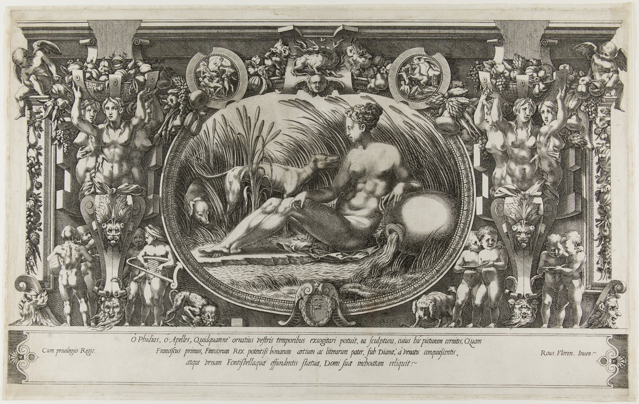 Nymfen af Fontainbleau, 1554 af Pierre Milan