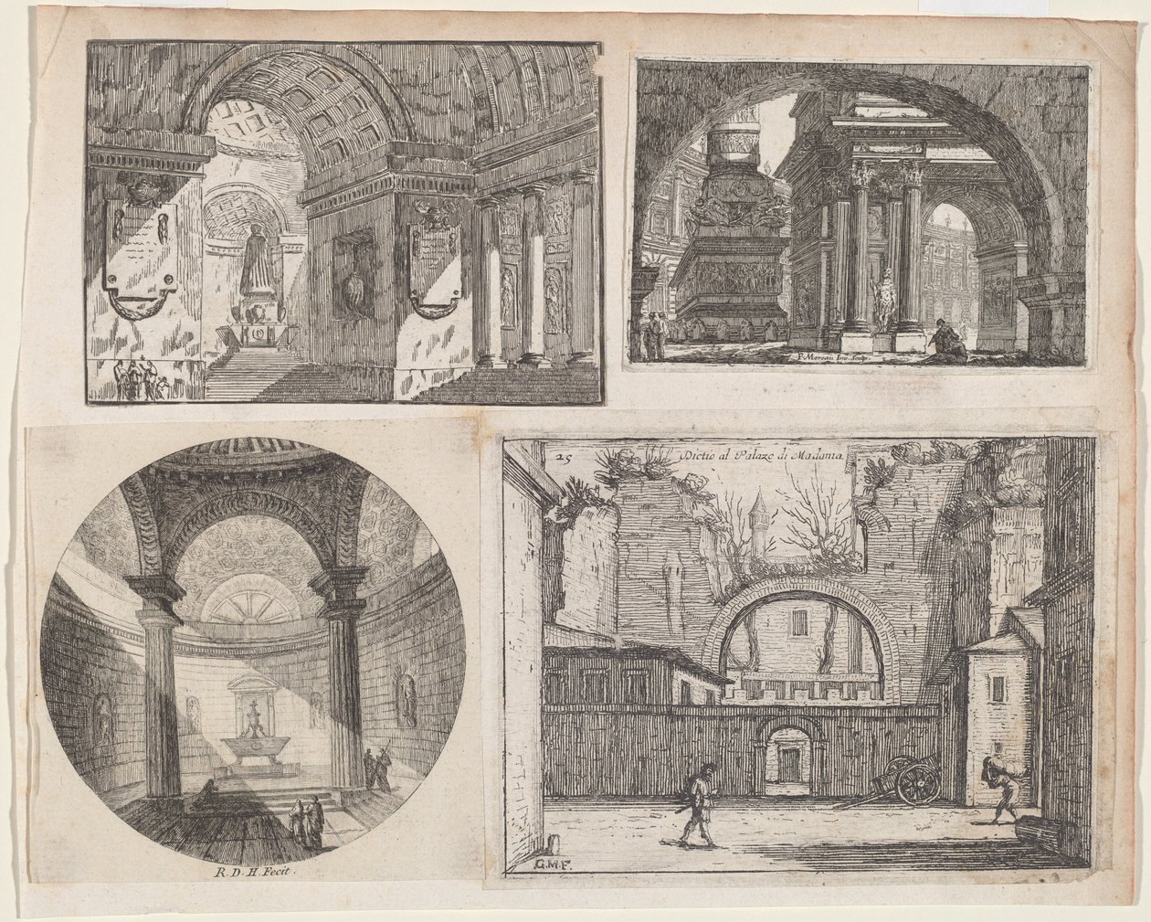 Veranda foran et cirkulært tempel af Pierre Moreau