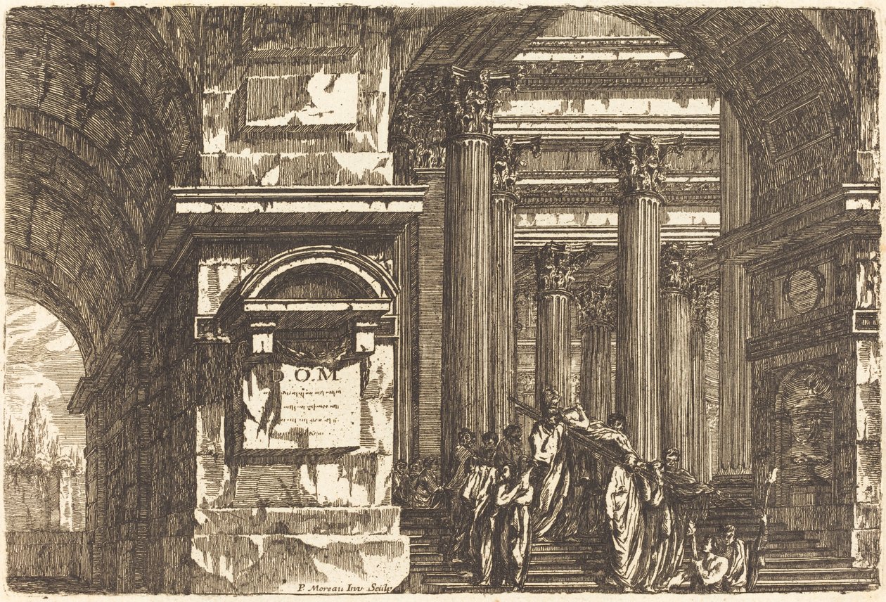Indgangen til et tempel af Pierre Moreau
