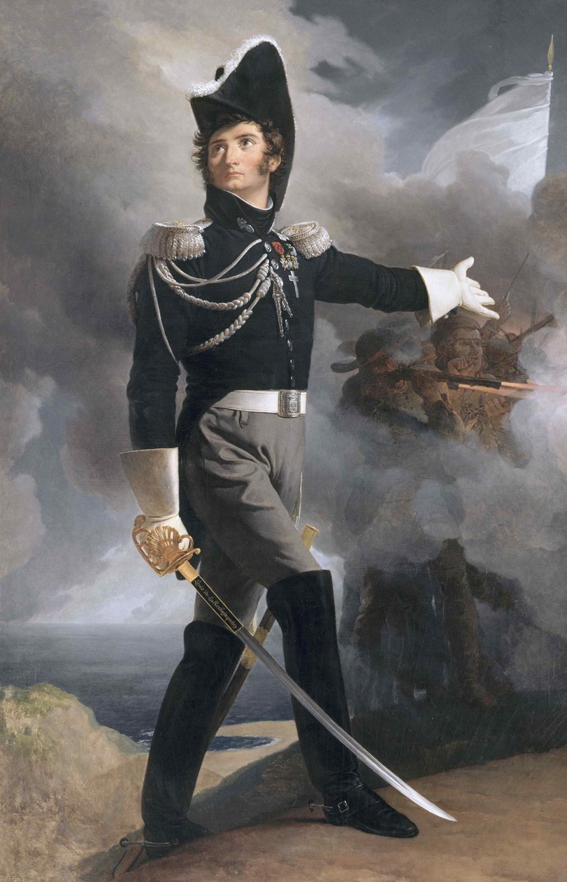 General Louis Duverger, Marquis de La Rochejaquelein 1777-1815, ca 1819. af Pierre Narcisse Guérin Baron