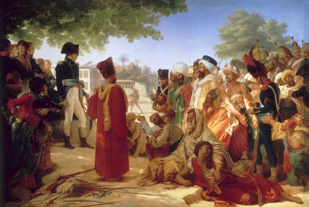 Napoleon Bonaparte benåder oprørerne i Kairo, 23. oktober 1798 af Pierre Narcisse Guerin