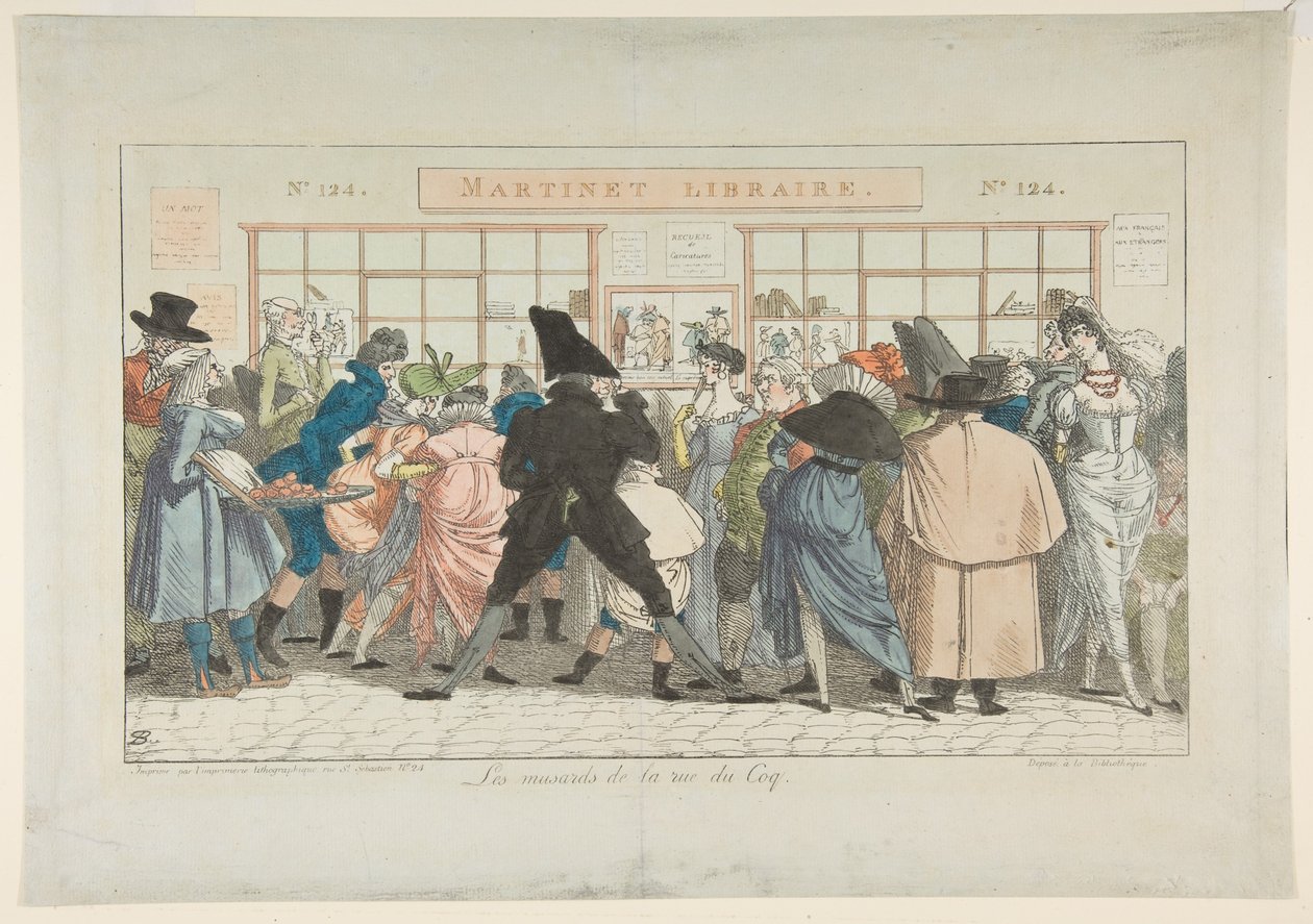 Dawdlers af Rue du Coq Dawdlers af Rue du Coq, 1805. af Pierre Nolasque Bergeret