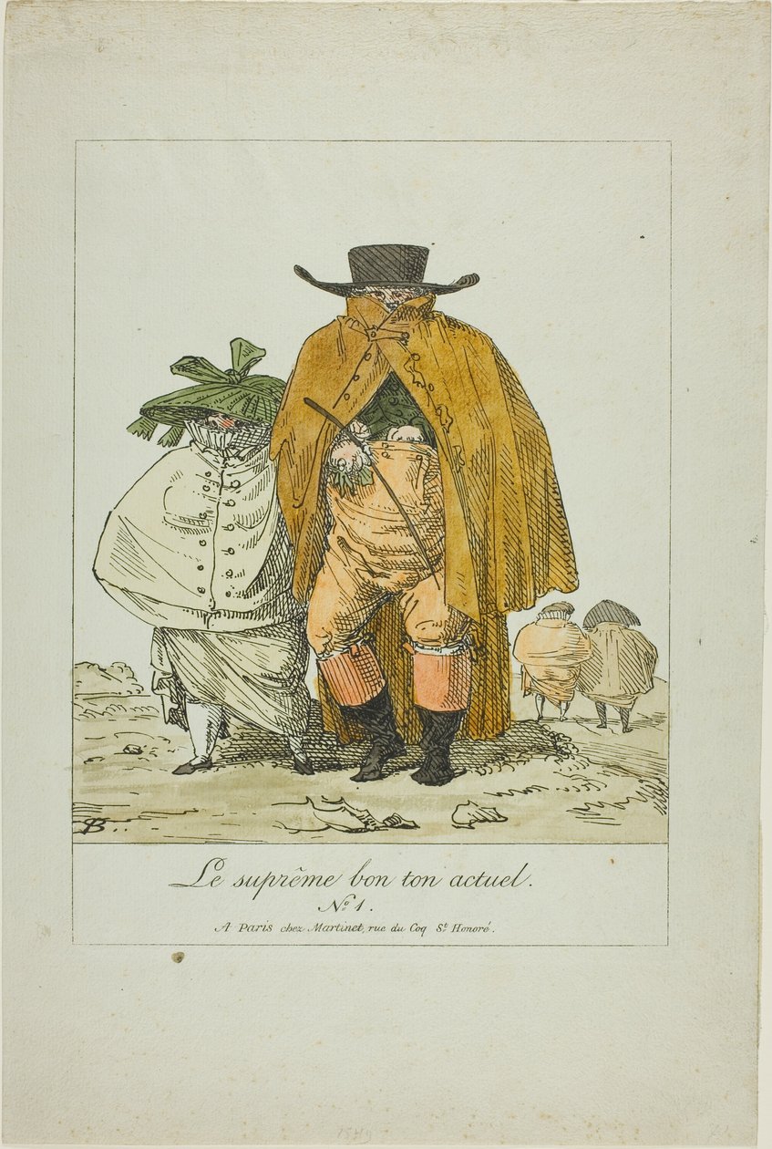 Plate One fra The Supreme Current Fashion af Pierre Nolasque Bergeret