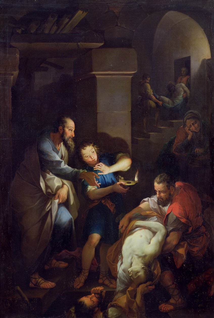 Begravelsen af Tobit af hans landsmænd, 1733 af Pierre Parrocel