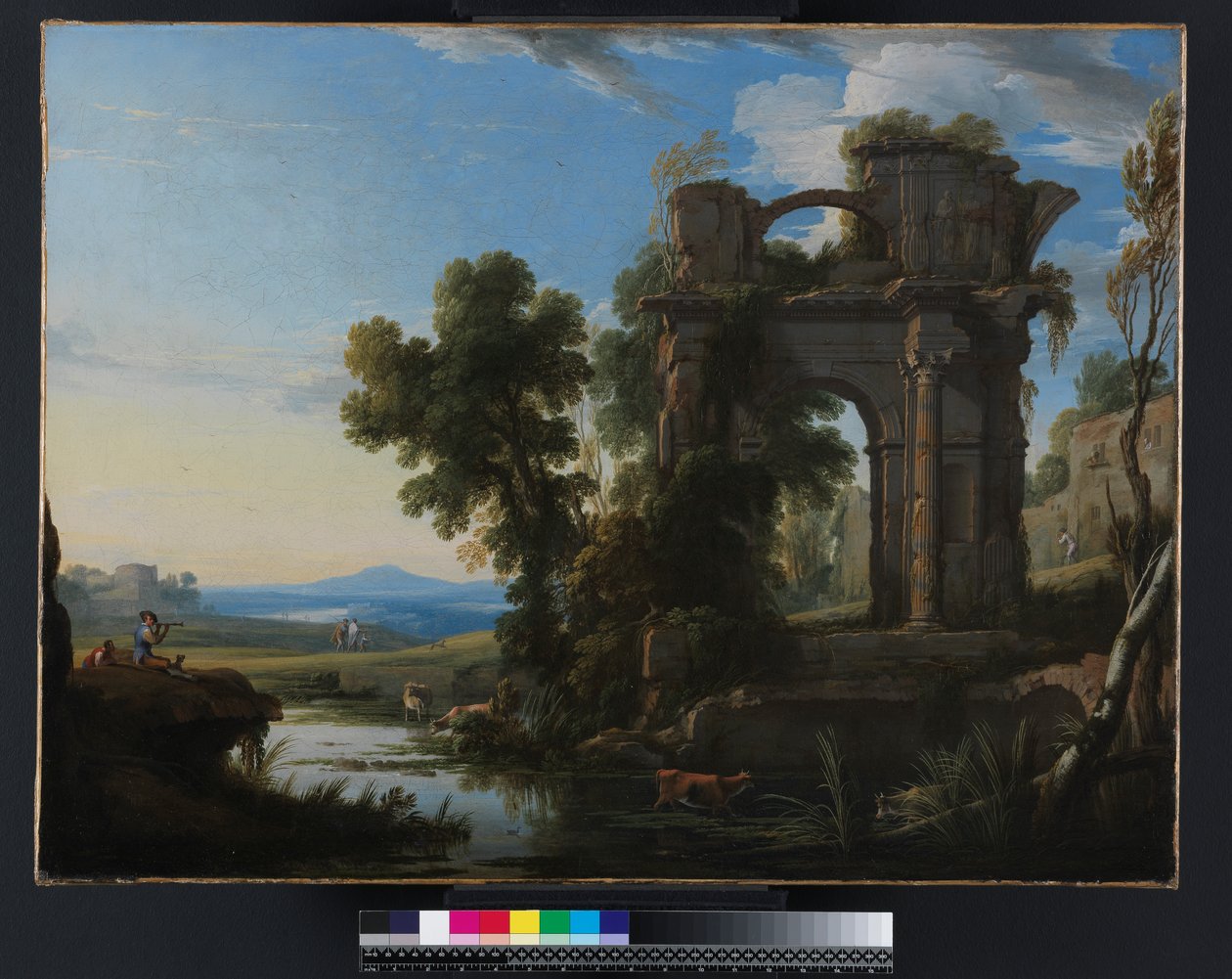 Landskab med klassiske ruiner, 1640-1645 af Pierre Patel