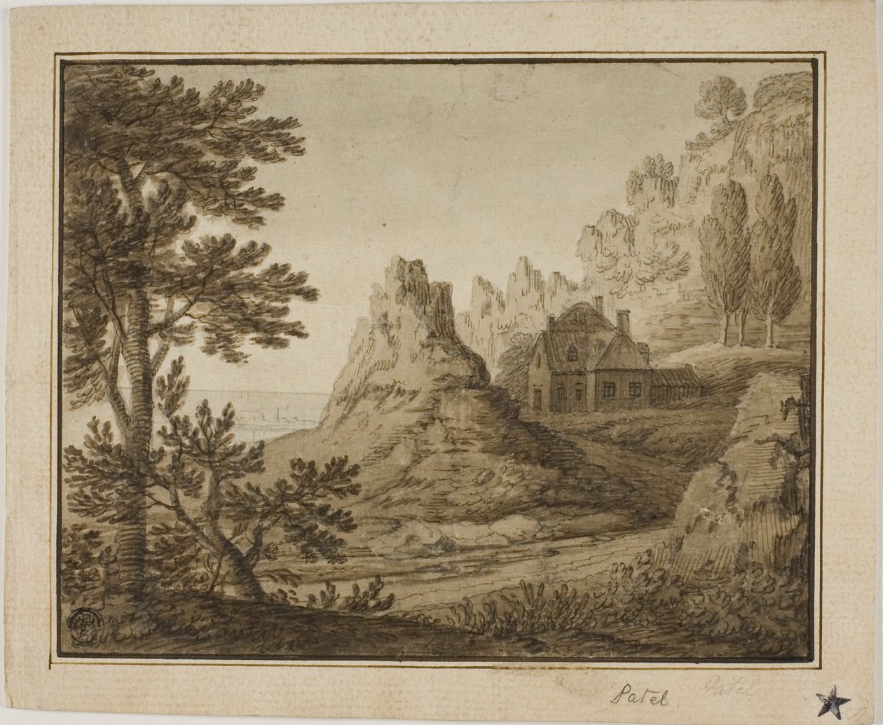 Bjergrig kystlandsby af Pierre Patel I