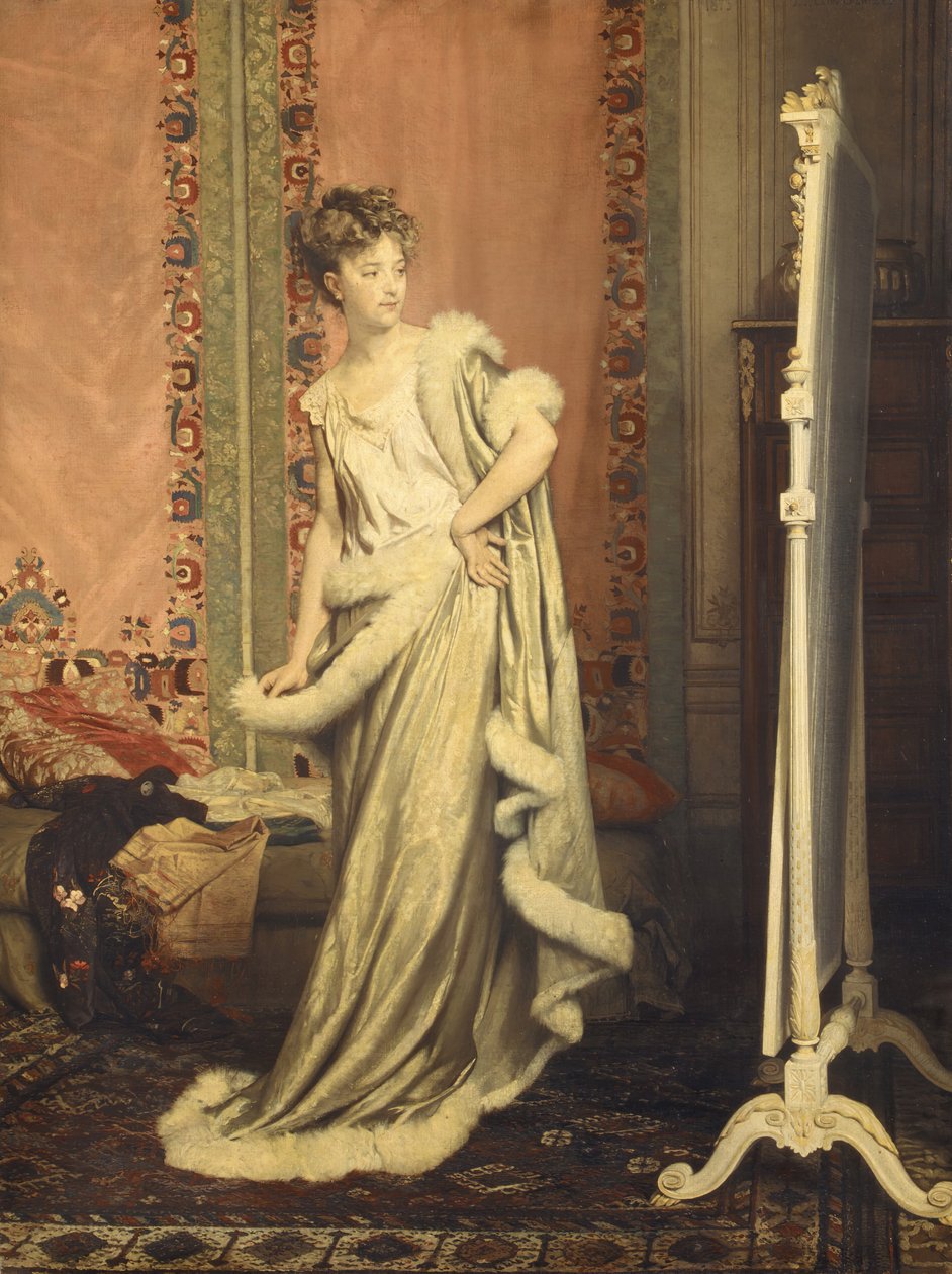 Foran spejlet, 1873. af Pierre Paul Lêon Glaize