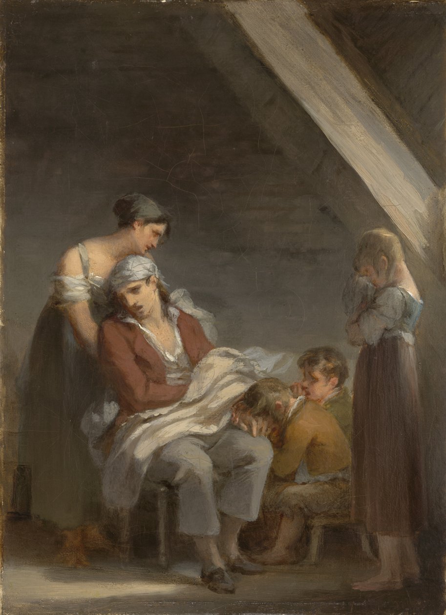 En sorgramt familie, 1821 af Pierre Paul Prudhon