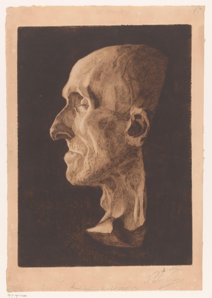 Dodenmasker af Antonio Canova af Pierre Peeters (signed by artist)