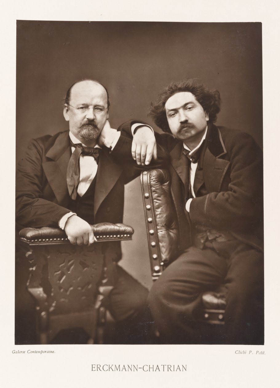 Emile Erckmann og Charles Chatrain af Pierre Petit
