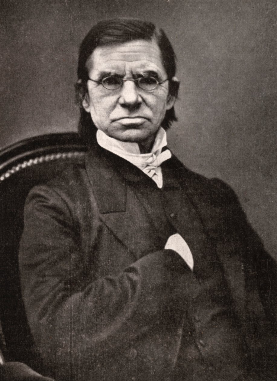 Emile Littre, fransk leksikograf og filosof, 1800-tallet af Pierre Petit