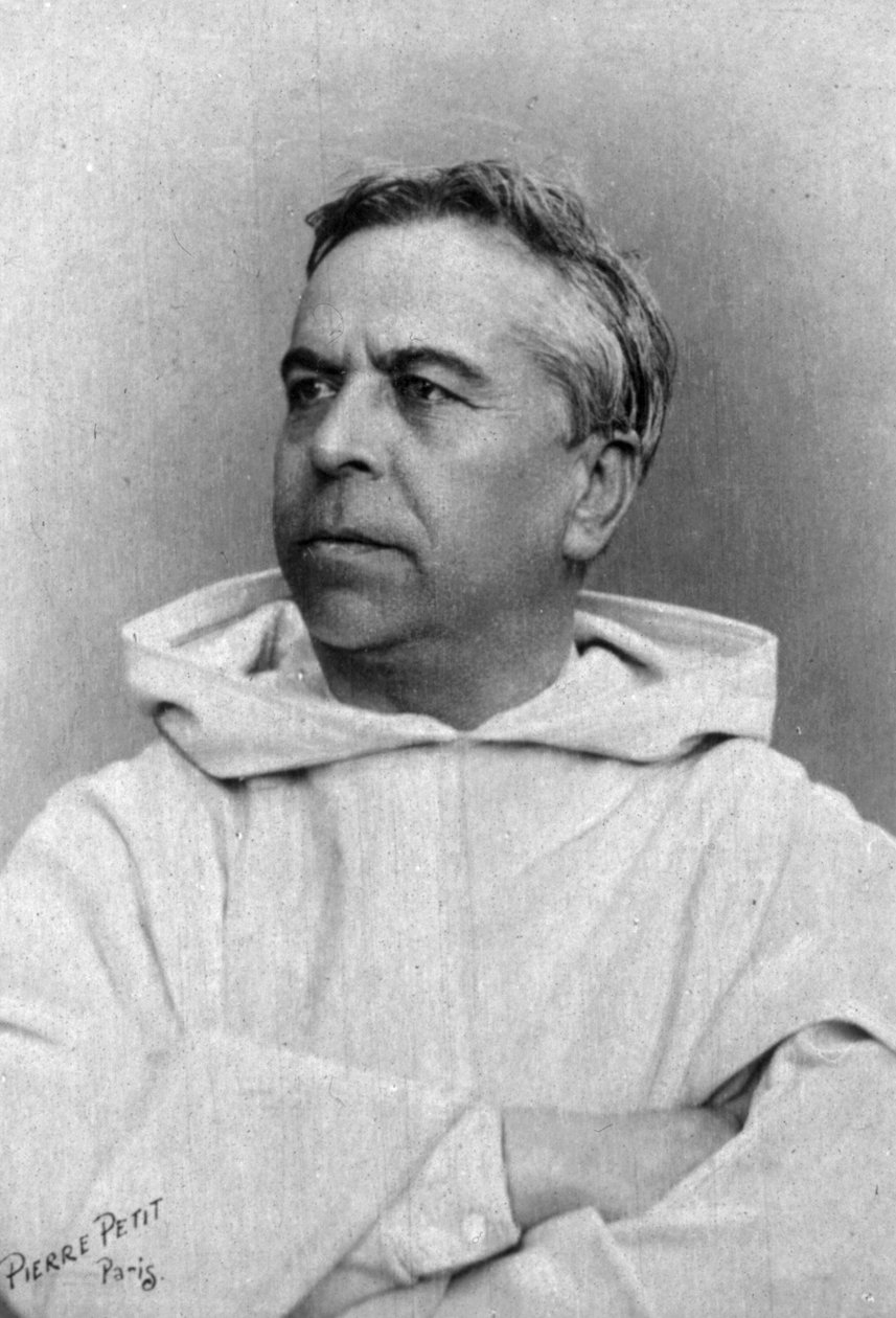 Portræt af dominikanerbroren Henri Didon, ca. 1890-1900 (s/h-foto) af Pierre Petit