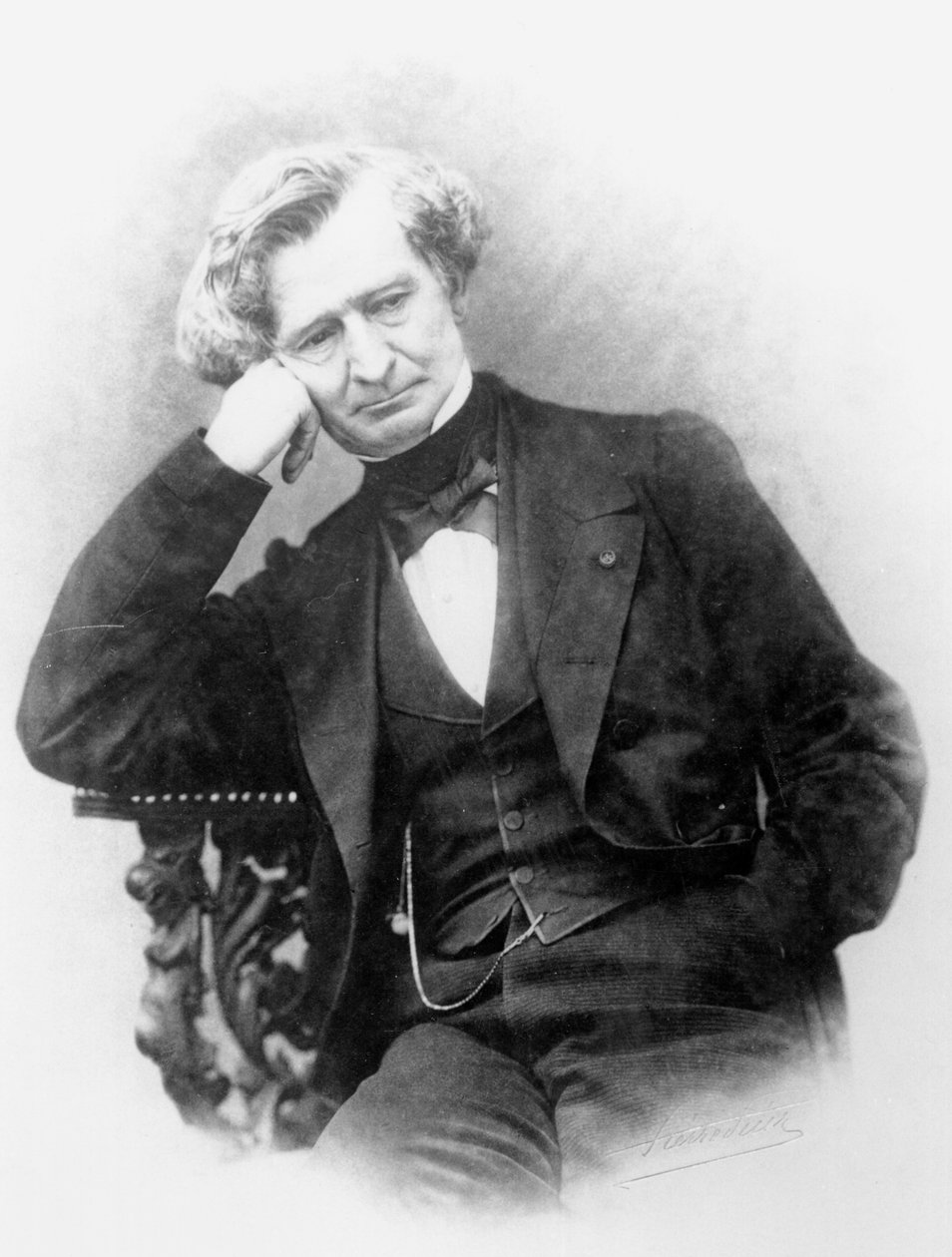 Portræt af Hector Berlioz (1803-69) af Pierre Petit