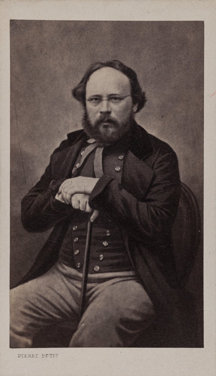 Portræt af Pierre-Joseph Proudhon 1809-1865, ca 1860. af Pierre Petit