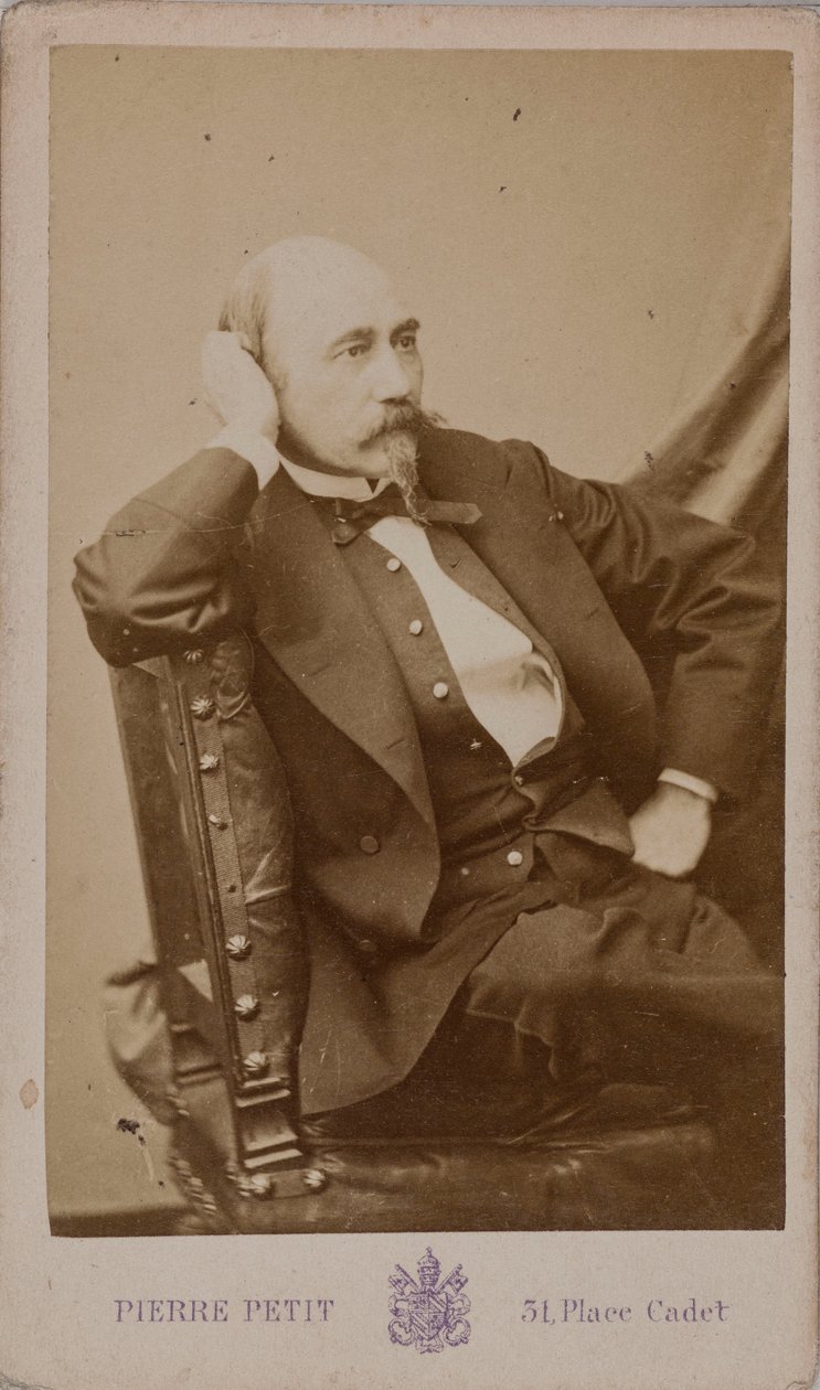 Portræt af komponisten Aimé Maillart 1817-1871. af Pierre Petit