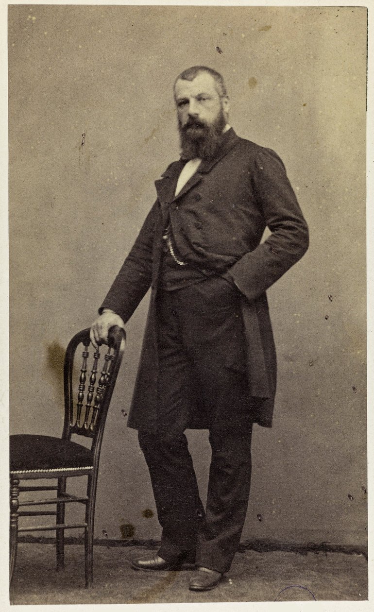 Portræt af komponisten Edmond-medlem 1820-1882. af Pierre Petit