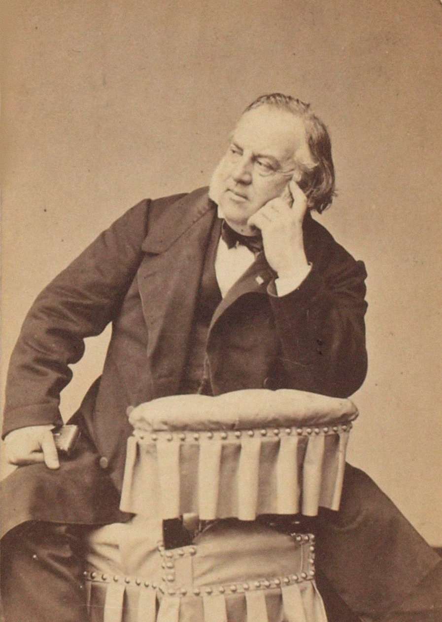 Portræt af komponisten Louis Clapisson (1808-1866), af Petit, Pierre Lanith (1831-1909). Albumin foto. Privat samling af Pierre Petit