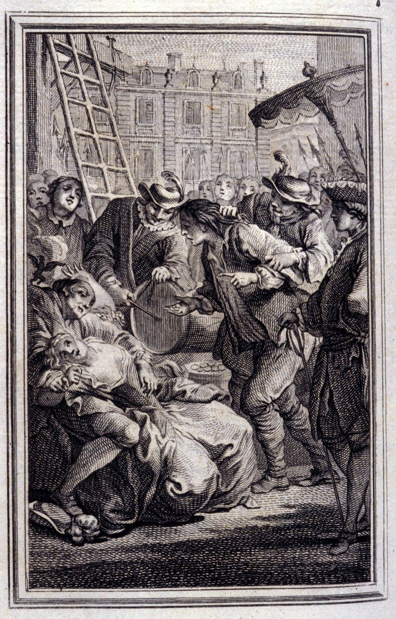 Belphegor - i ""Fortællinger og noveller på vers"" af Jean La Fontaine. 1776. Illustration af P.P. Choffard. af Pierre Philippe Choffard