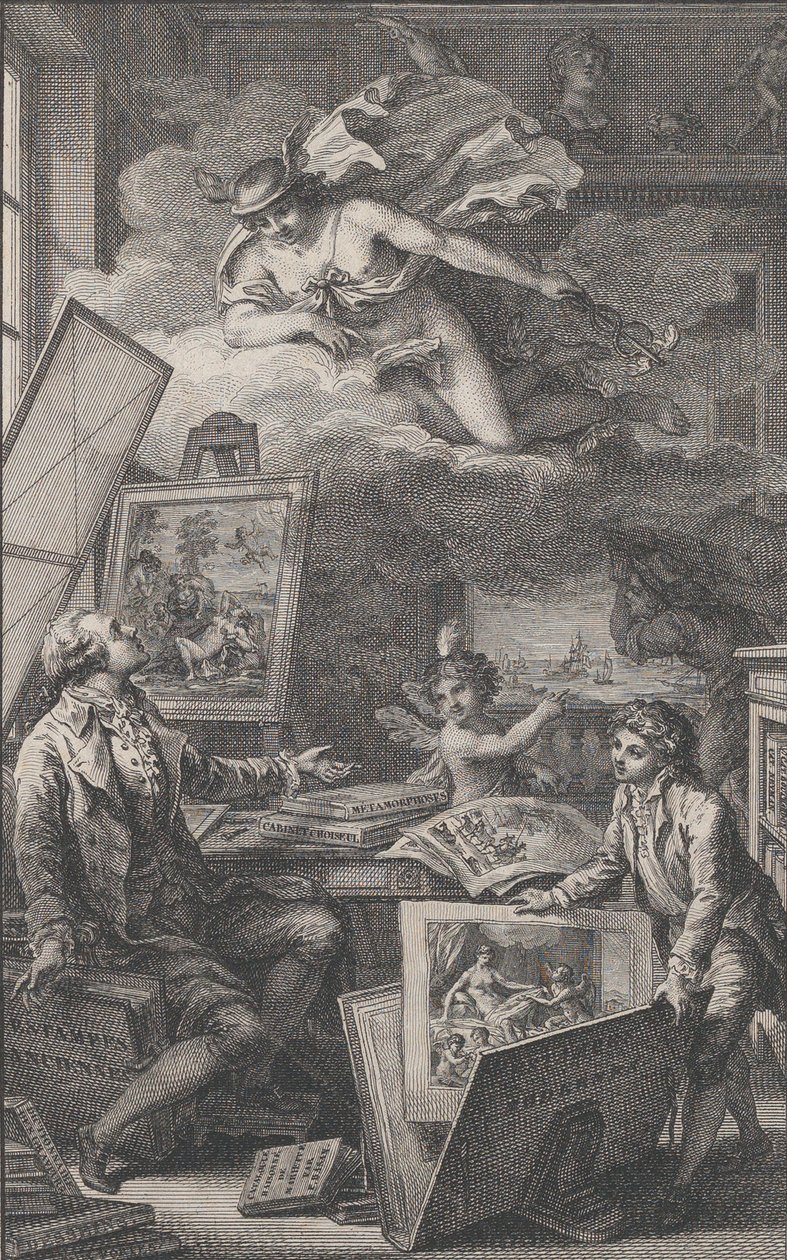 Til Minde om P. FR. Basan, en gravering til kataloget over samlingen af P.-F. Basan..., 1798. af Pierre Philippe Choffard