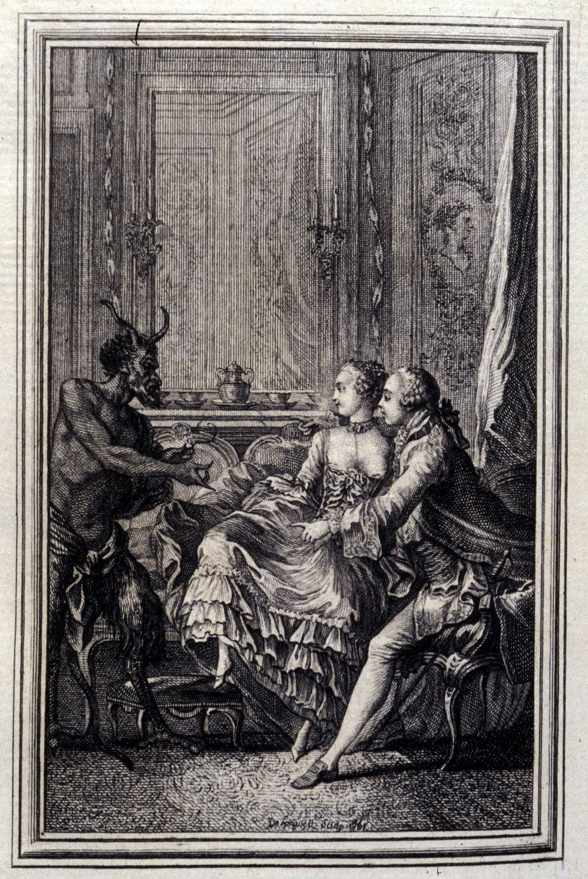 The Impossible Thing - i ""Fortællinger og noveller på vers"" af Jean La Fontaine. 1776. Illustration af P.P. Choffard. af Pierre Philippe Choffard