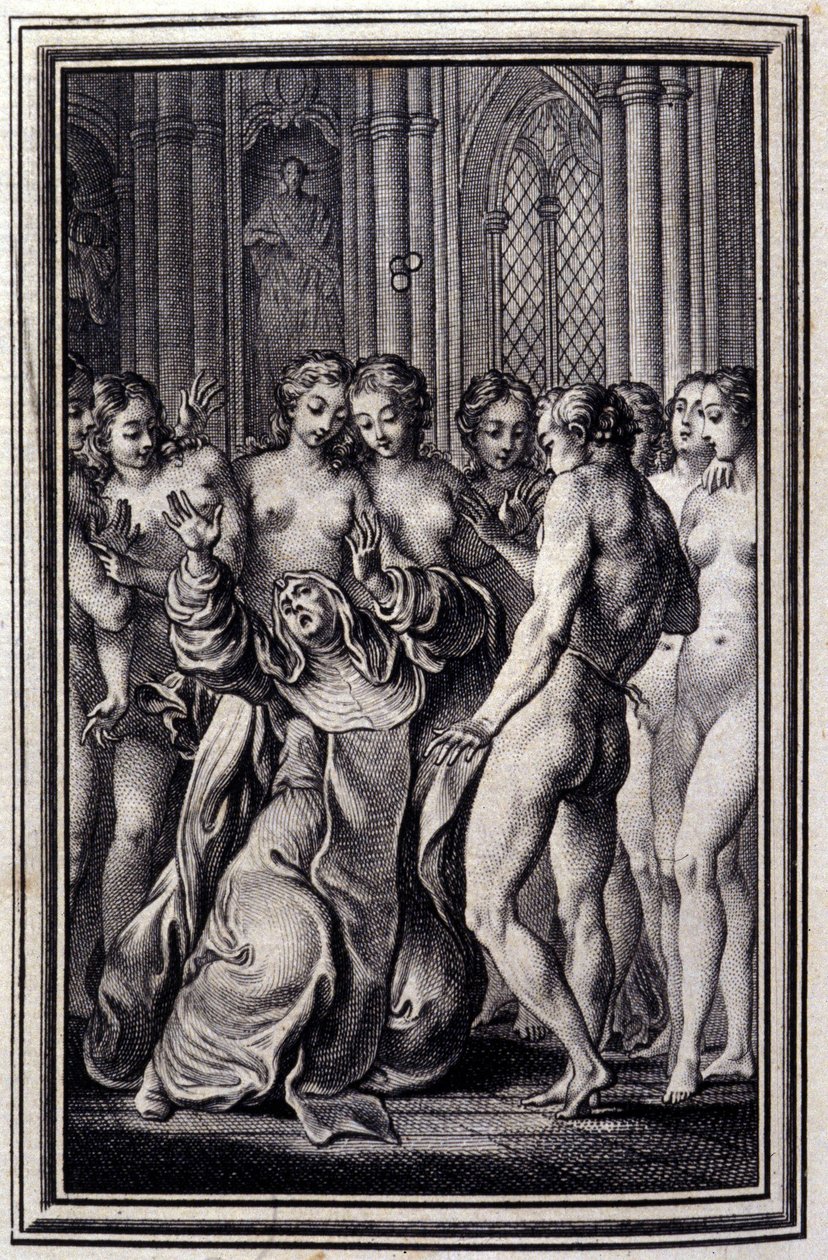 Le Glouches - i "Fortællinger og noveller på vers" af Jean La Fontaine. 1776. Illustration af P.P. Choffard. af Pierre Philippe Choffard