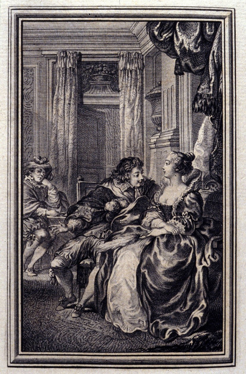 Den storslåede - i "Fortællinger og noveller på vers" af Jean La Fontaine. 1776. Illustration af P.P. Choffard. af Pierre Philippe Choffard