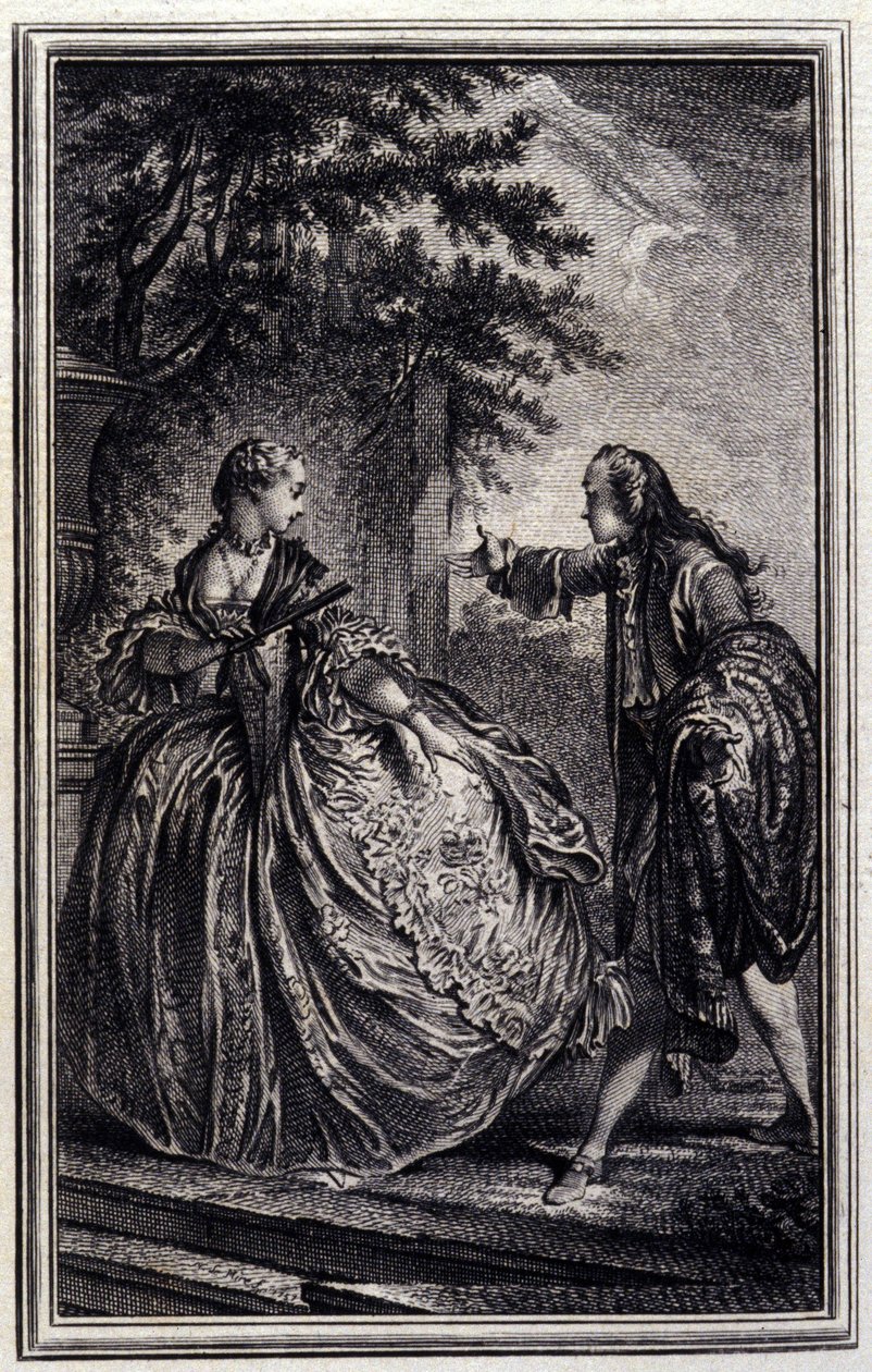Nicaise - i "" Fortællinger og noveller i vers "" af Jean La Fontaine. 1776. Illustration af P.P. Choffard. af Pierre Philippe Choffard
