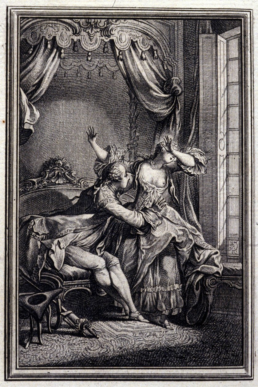Richard Minulto - i "Tales et nouvelles en vers" af Jean La Fontaine. 1776. Illustration af P.P. Choffard. af Pierre Philippe Choffard