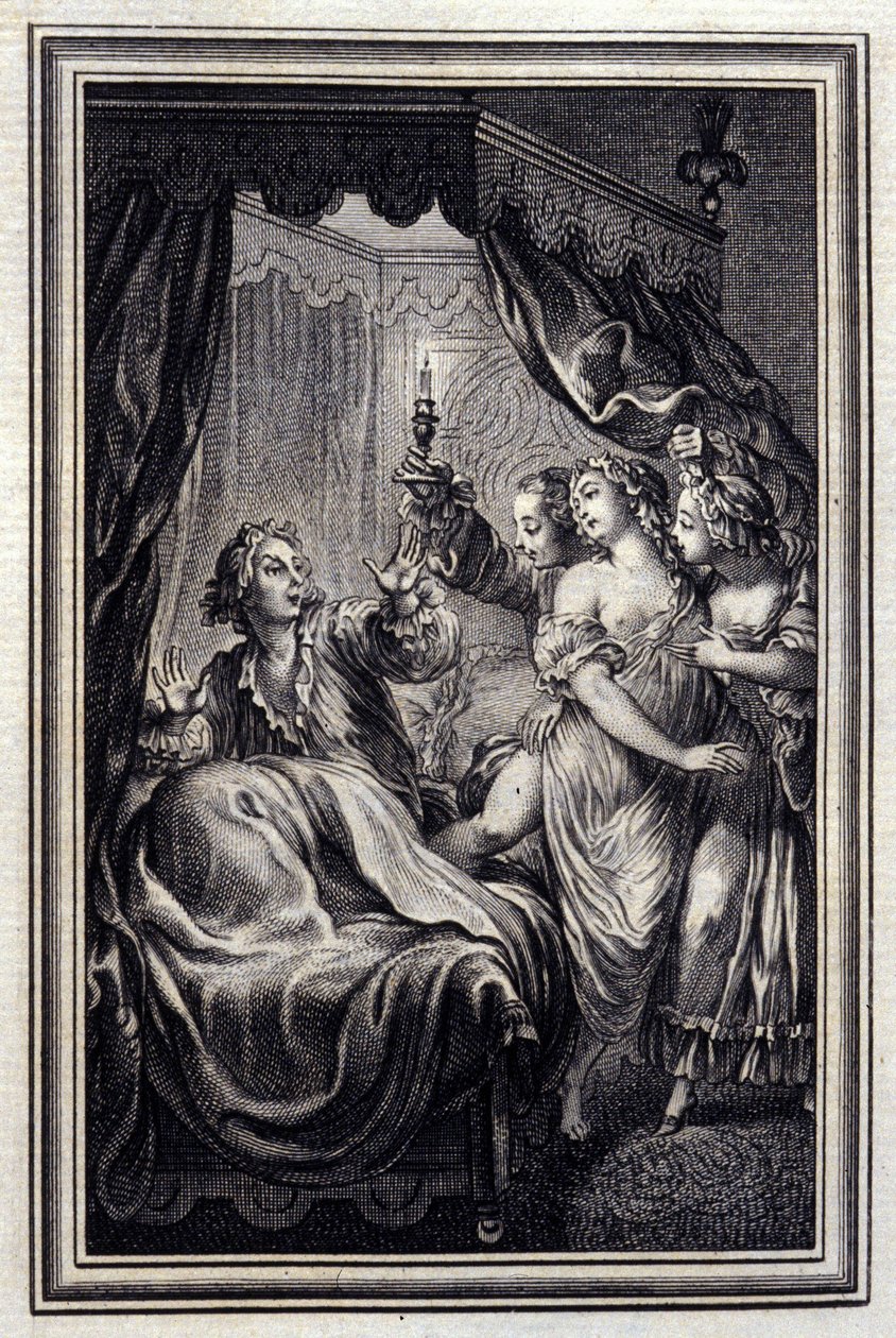 Vi lægger aldrig mærke til alt - i "Tales et nouvelles en vers" af Jean La Fontaine. 1776. Illustration af P.P. Choffard. af Pierre Philippe Choffard