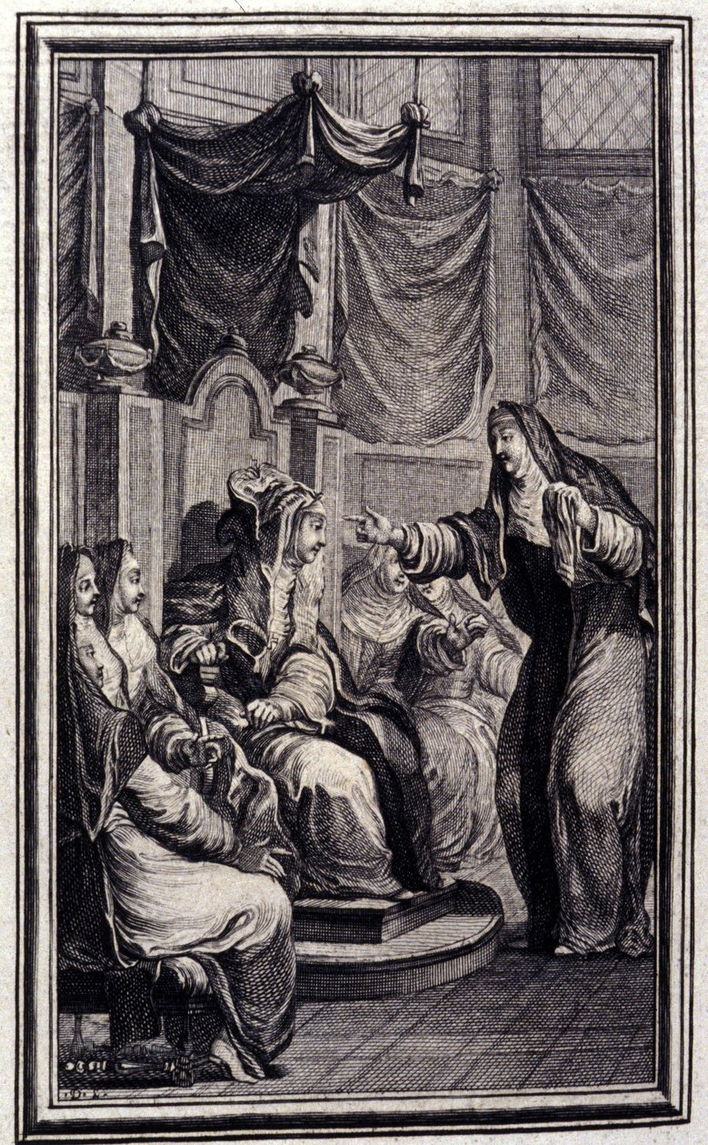 psalteren - i "" Fortællinger og noveller i vers "" af Jean La Fontaine. 1776. Illustration af P.P. Choffard. af Pierre Philippe Choffard