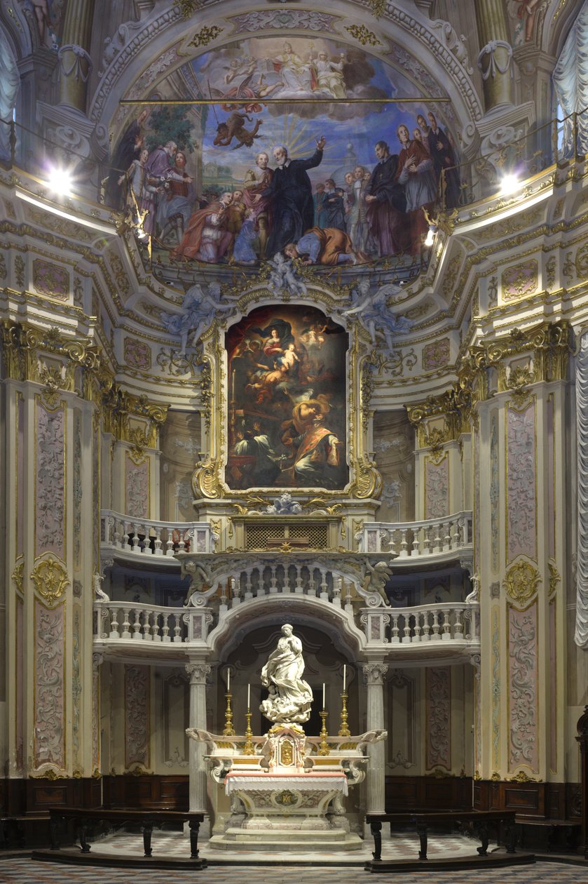 Den ubesmittede undfangelse, Santa Maria Immaculate placeret på alteret i det scenografiske kapel 1669-70 af Pierre Puget