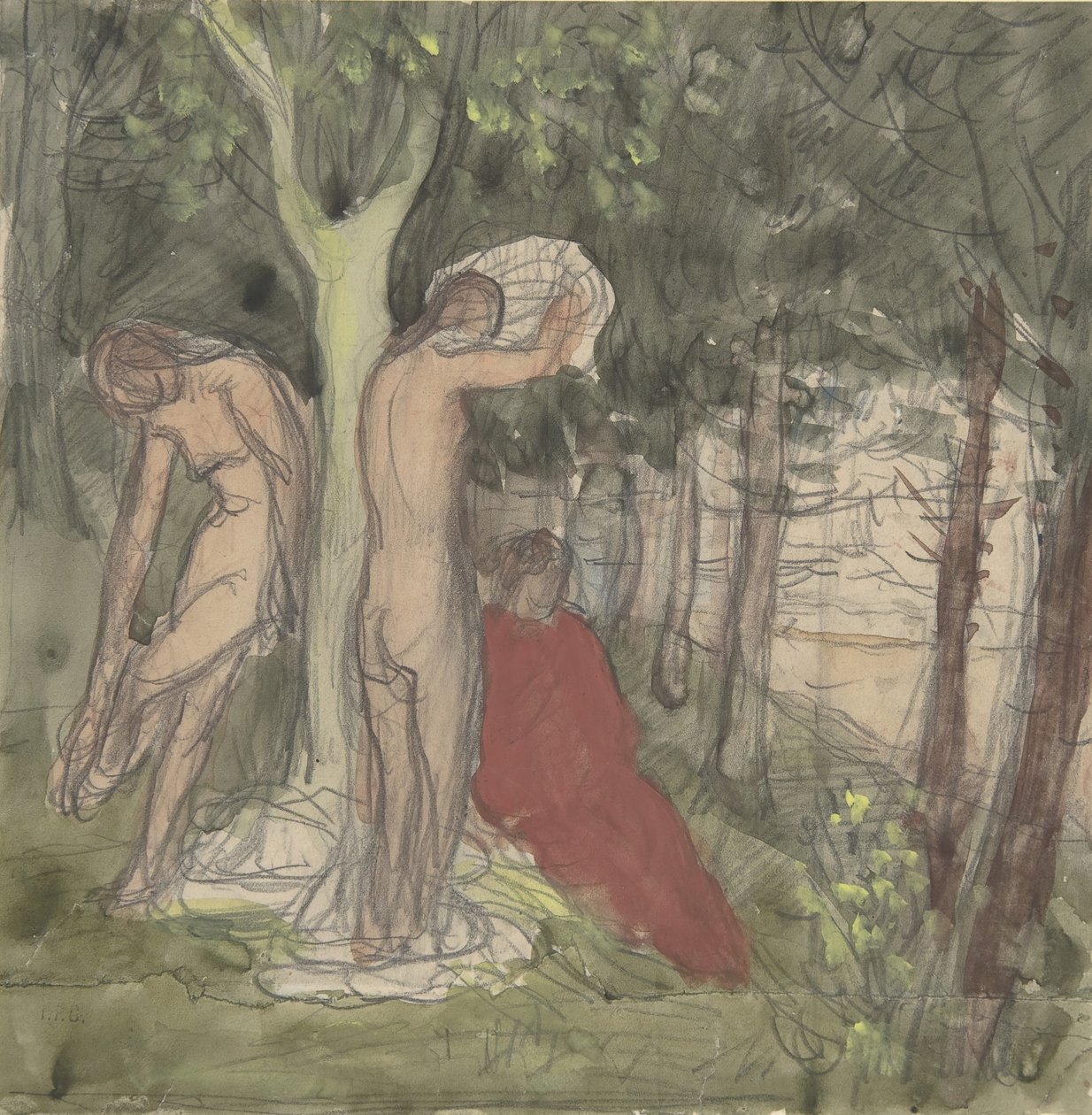Badegæster, 1800-tallet. af Pierre Puvis de Chavannes