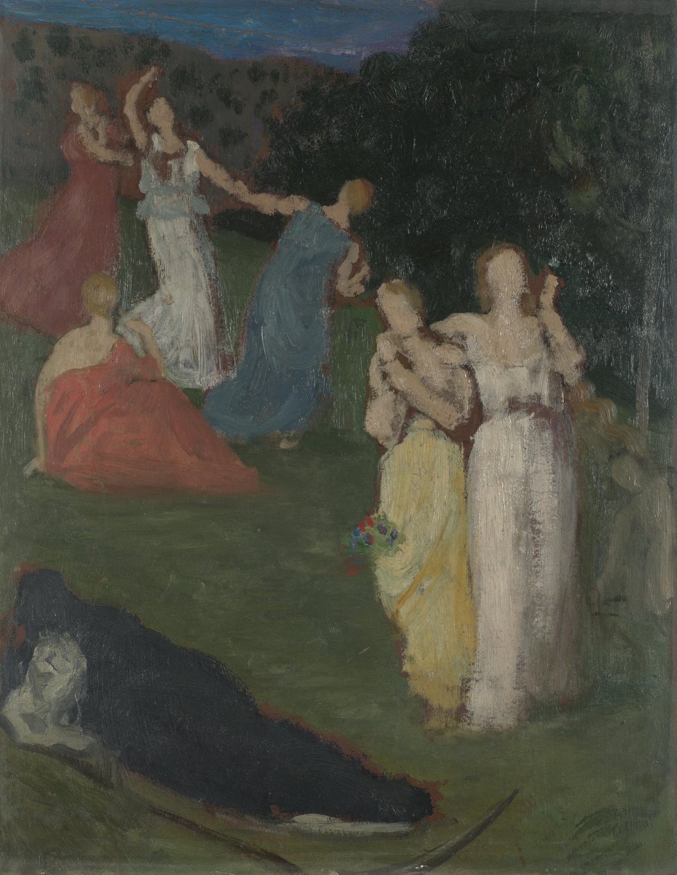 Døden og Jomfruen, før 1872 af Pierre Puvis de Chavannes