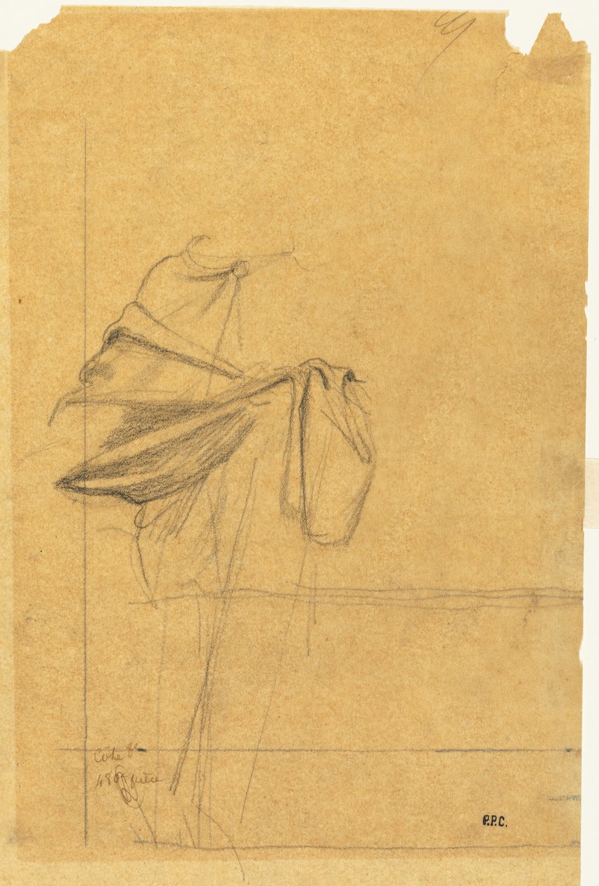 Drapery Study, anden halvdel af 1800-tallet. af Pierre Puvis de Chavannes