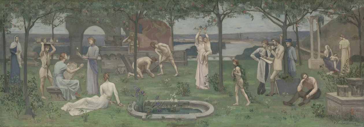 Mellem kunst og natur, ca. 1890-95. af Pierre Puvis de Chavannes