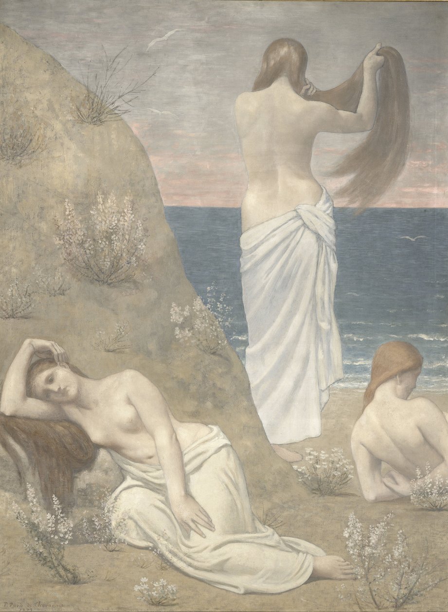 Unge piger ved havet af Pierre Puvis de Chavannes